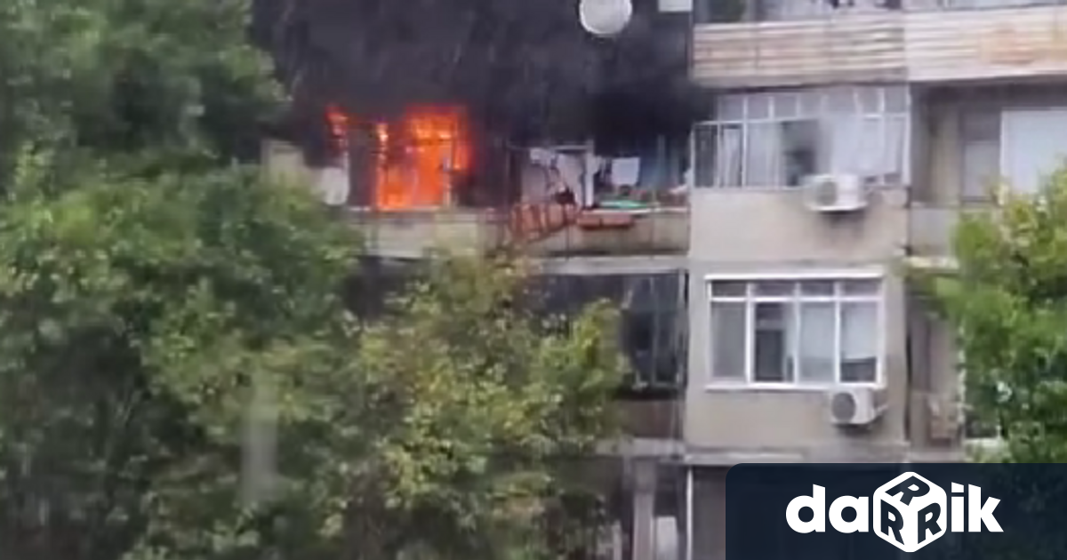 Апартамент се запали в пловдивския район Южен Предполагаемата причина е