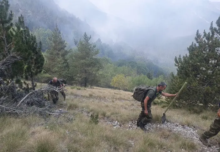 Овладяно е навлизането на пожара от Гърция в България