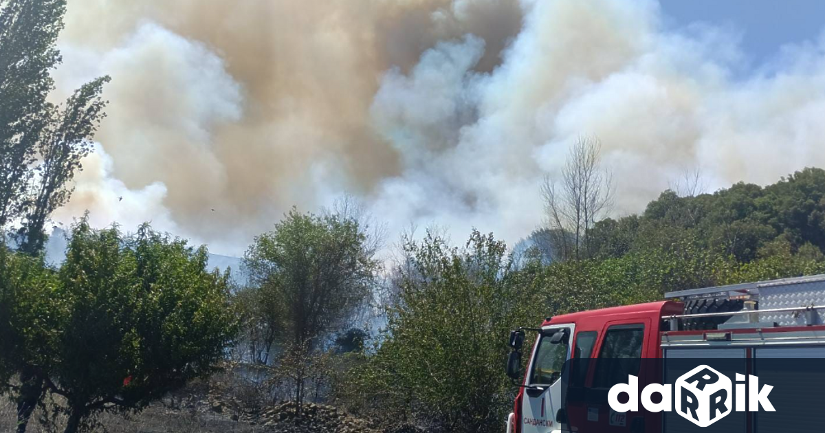 Готвят евакуация насела в Благоевградскоблизо до Санданскизаради пожара край Струмяни Огънят
