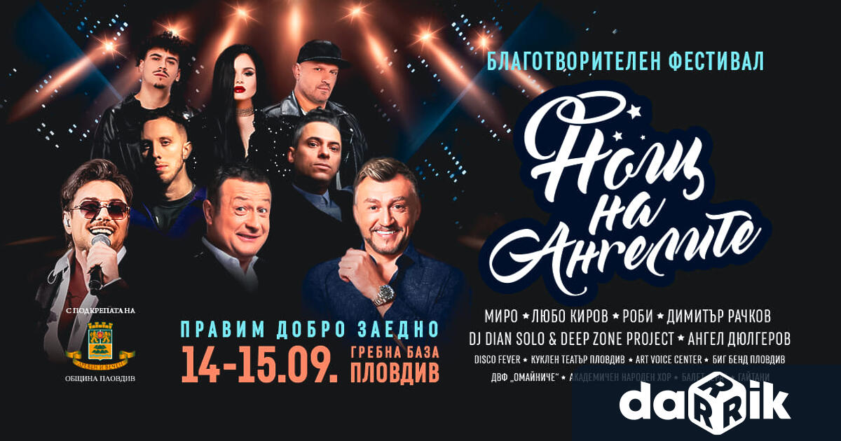 Община Пловдив подкрепяпредстоящото издание на благотворителния фестивал Нощ на Ангелите В