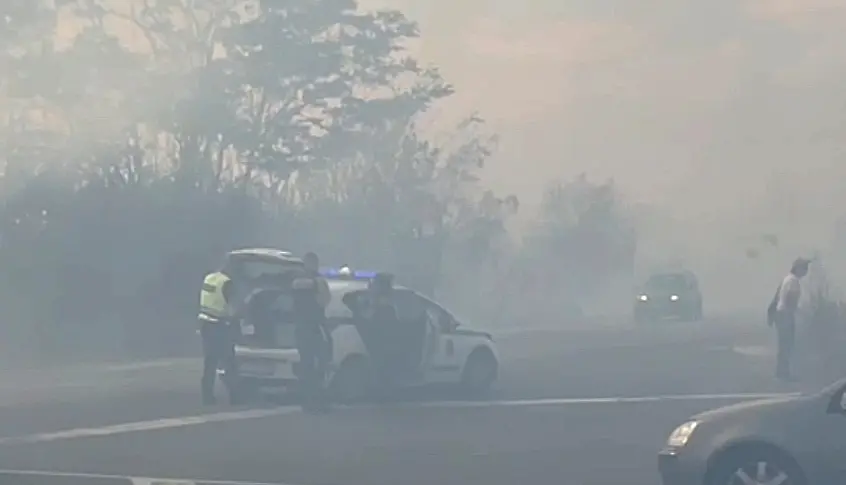  Огромен пожар край къмпинг „ Каваци “, изтеглиха чиновници и клиенти на хипермаркет (ВИДЕО) 