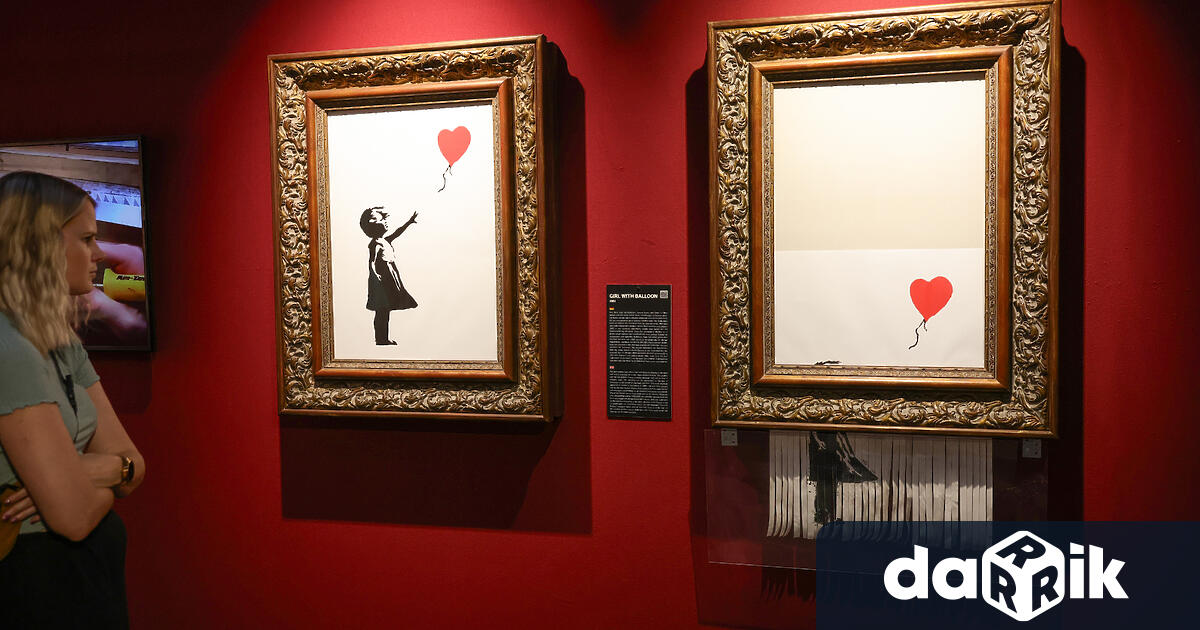 Една от най известните картини на британския уличен художник Банкси