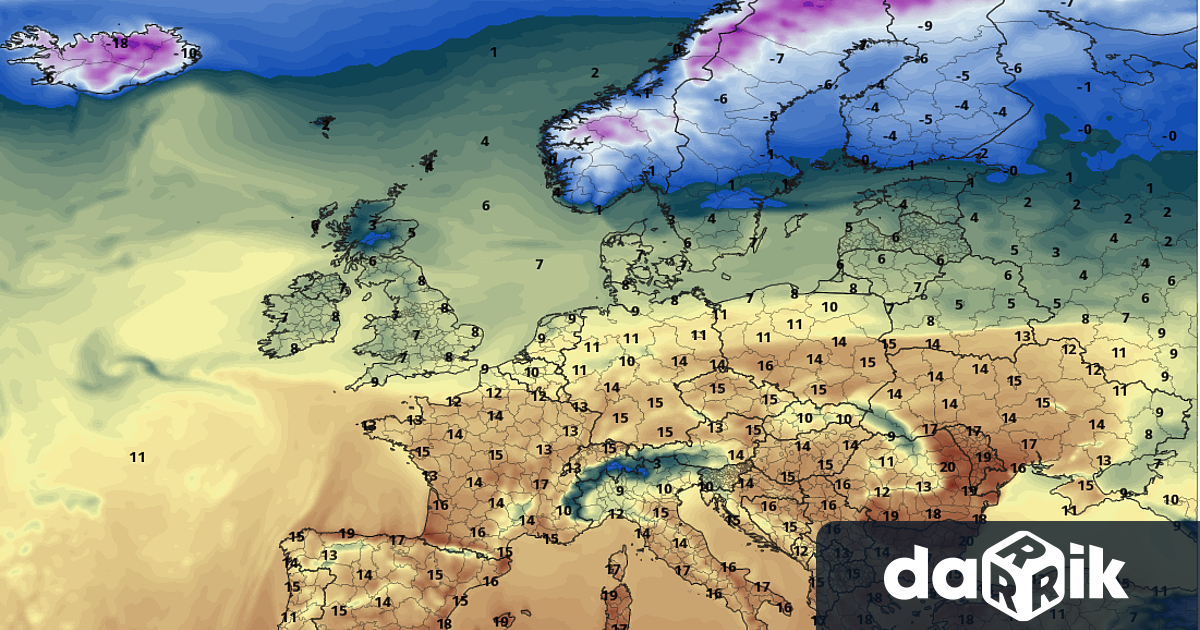 Над Европа се настани мощен антициклон който в следващите десет