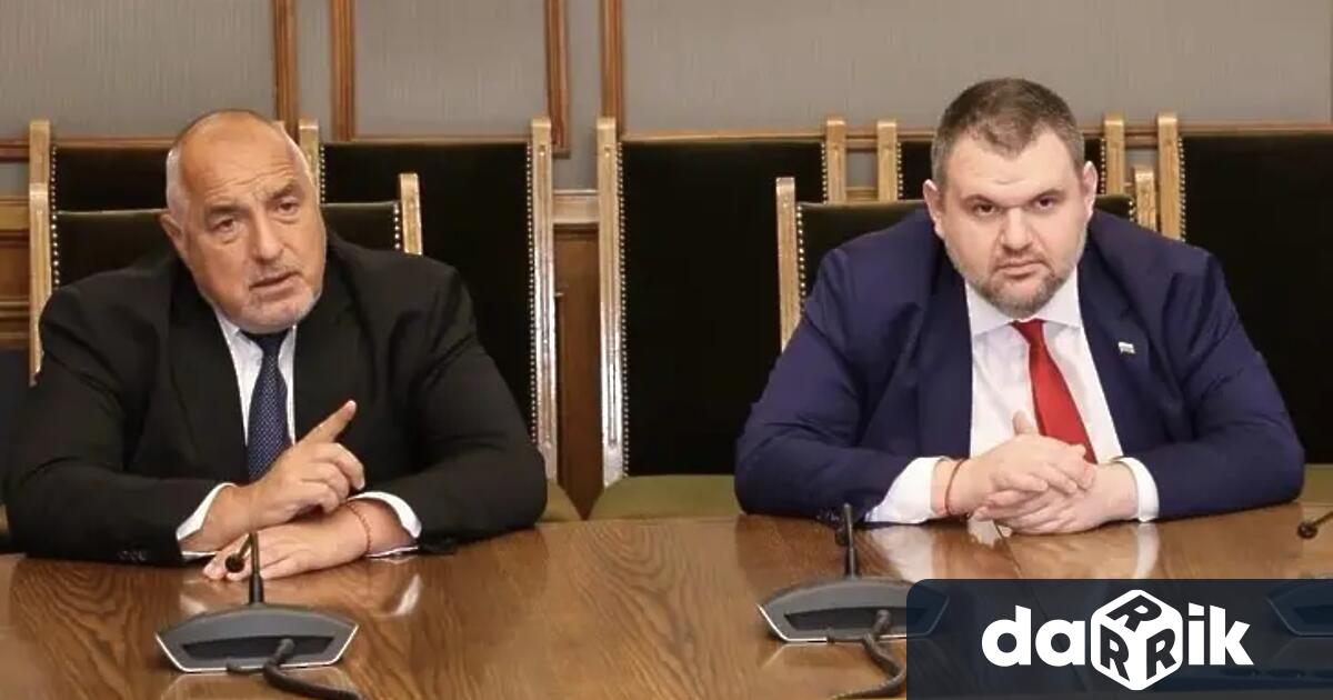 Лидерът на ГЕРБ Бойко Борисов и лидерът на ДПС Ново начало