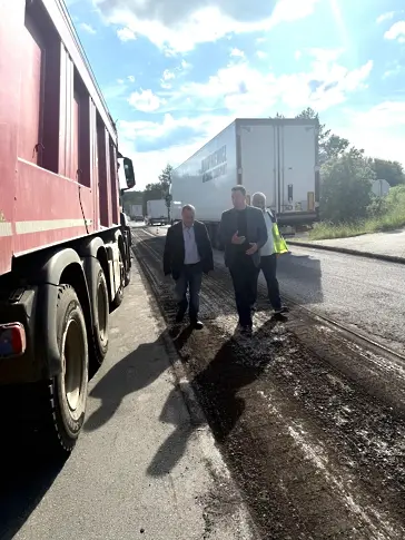 Министър Иванов инспектира критичните участъци около Телиш