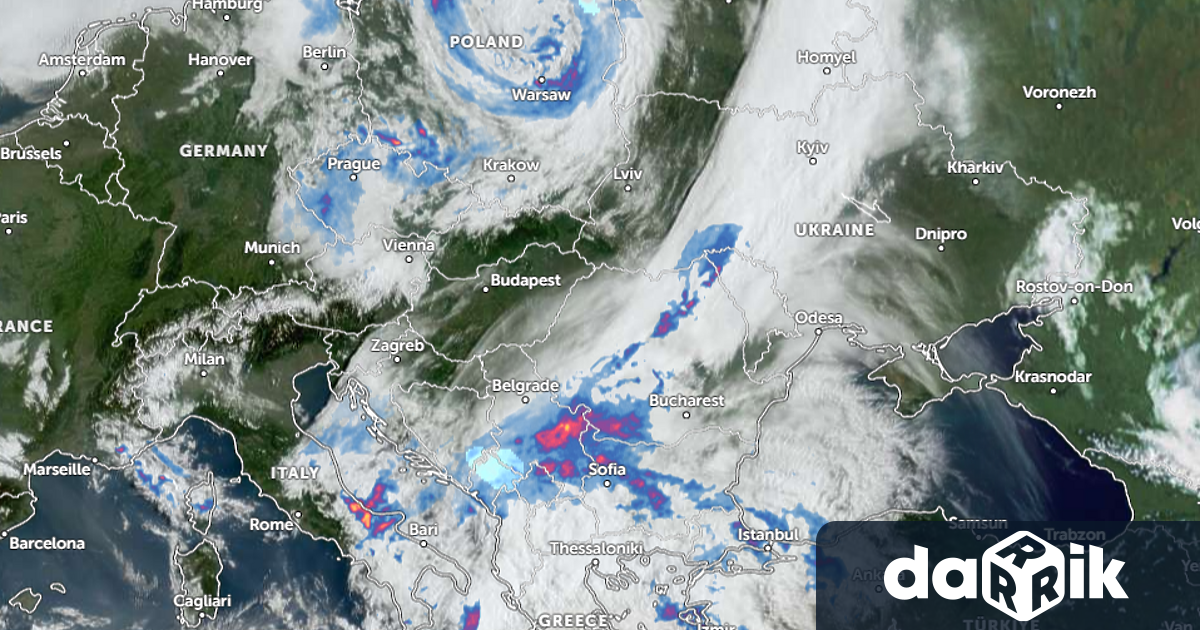 Средиземноморски циклон ще определя времето над страната днес и утре
