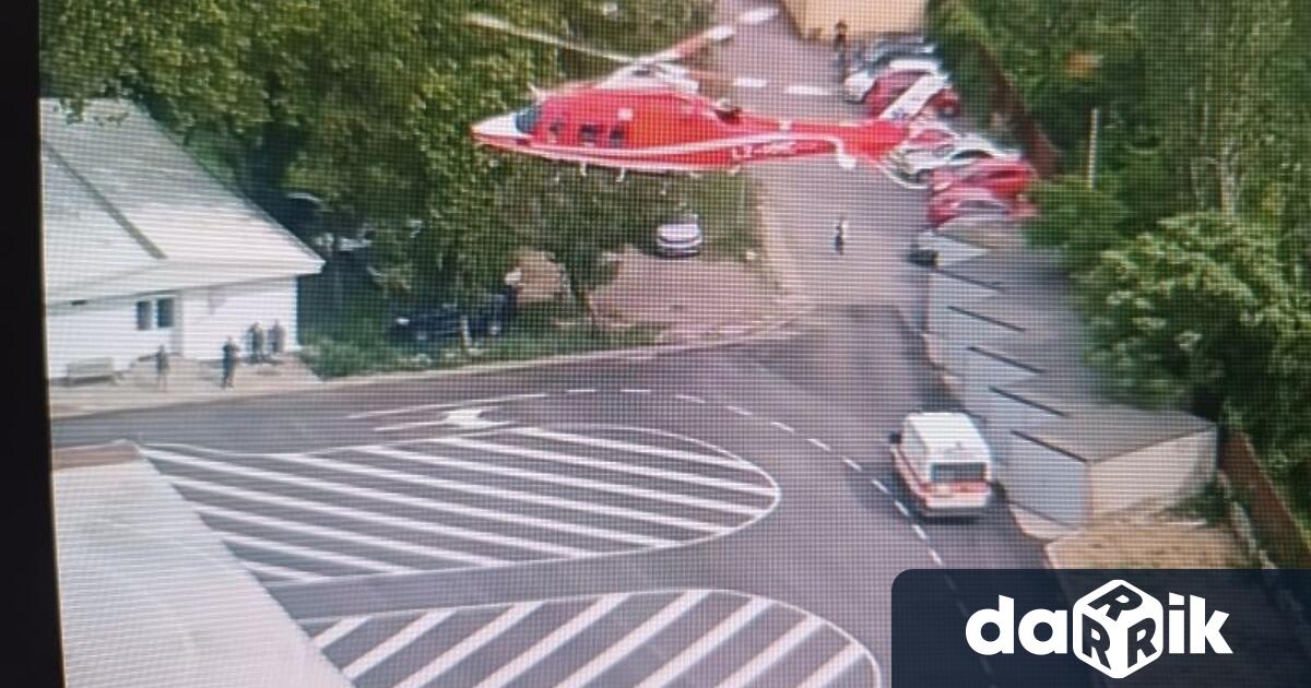 Медицински хеликоптер направи днес тренировка на площадката на МБАЛ Д р