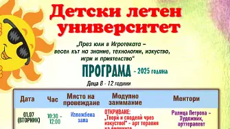 “Детски летен университет” в РБ “Христо Смирненски” – лято, пълно с вдъхновение, знание и творчество