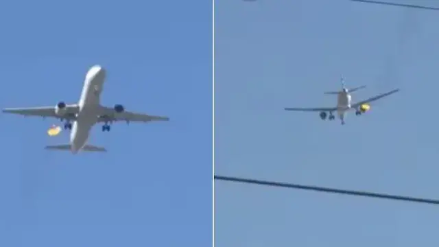 Инцидент в Лас Вегас с горящ самолет във въздуха