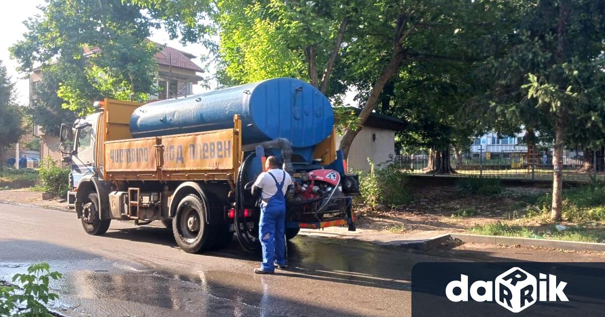 На 25 юли петък миенето на улици в Плевен и