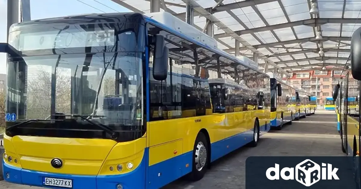 Новата електробусна линия в Плевен с маршрут Жп гара