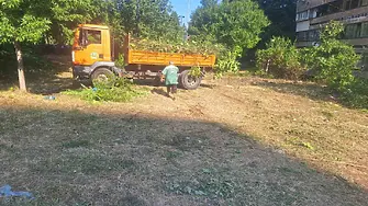 Продължава почистването на междублоковите пространства във Враца