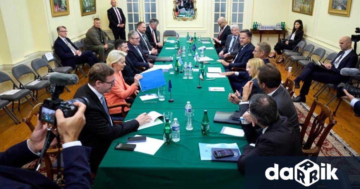 Преговорите между президента на САЩ Доналд Тръмп и европейските лидери