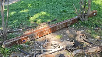 Вандалска проява в Градската градина