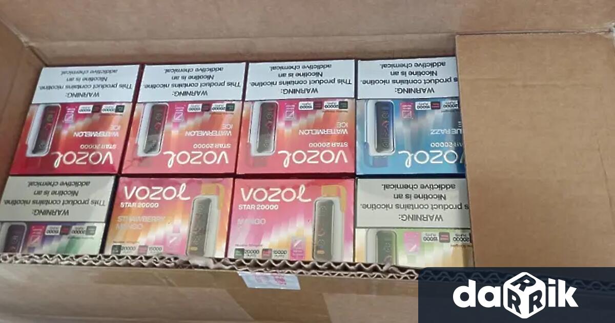 Близо 3 хиляди нелегални електронни цигари за еднократна употреба тип