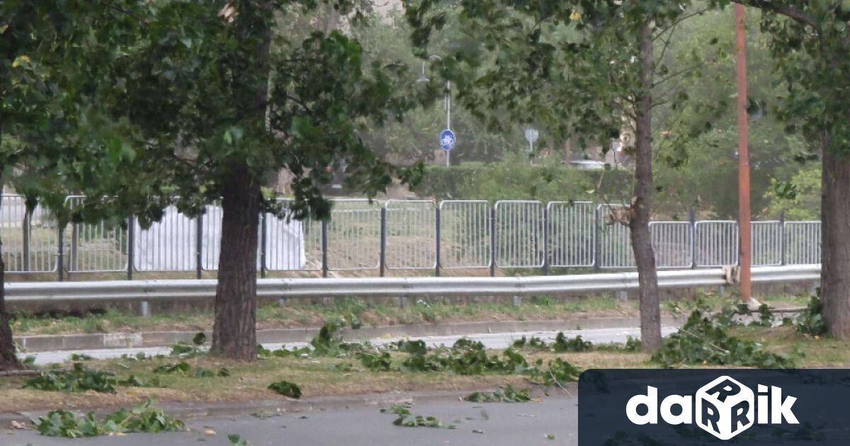 Мощна буря премина през Кюстендил снощи Стихията удари града със