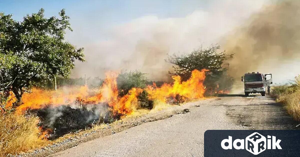 Пожарът който избухна в Сакар планина се разраства съобщиха от