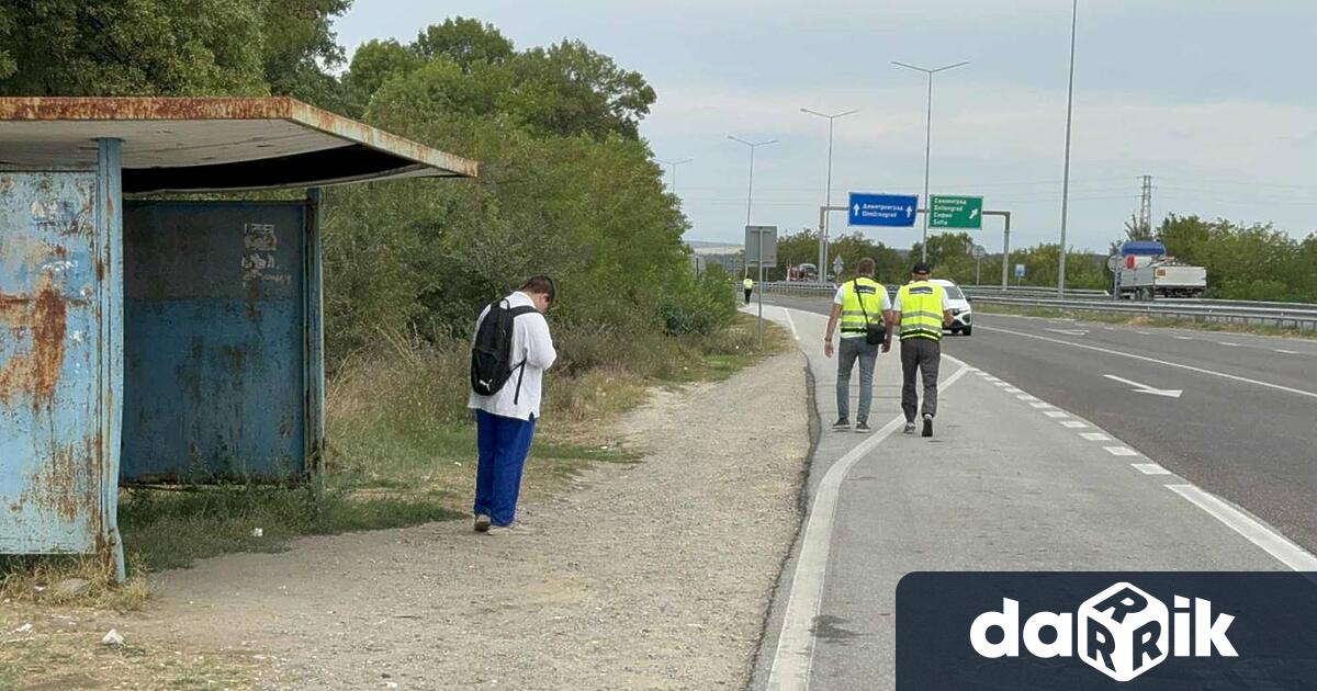 Проверка на кръстовището за с Крепост по републиканския път Хасково Димитровград