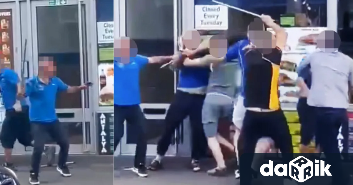 Видео показва брутален сблъсък пред дюнерджийница в Нюпорт Великобритания където