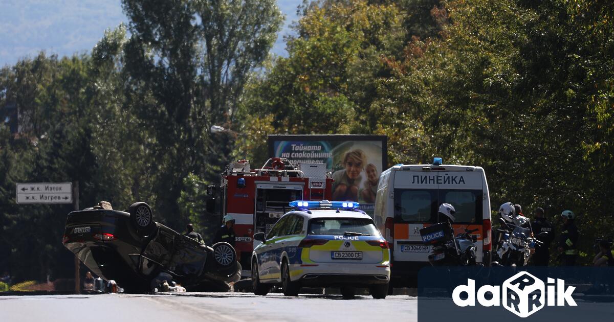 Пострадалата при тежката катастрофа която стана по рано днес на бул