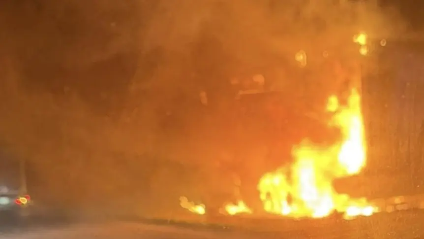 ТИР гори на пътя Ямбол- Елхово