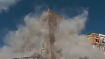 Средновековна кула се срути, работник е затрупан 