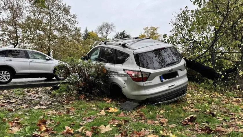 Екшън: Дрогиран шофьор мина на червено и се заби зрелищно пред болница