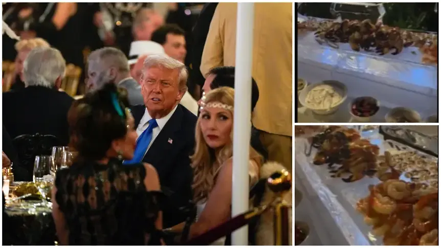 Доналд Тръмп отново беше на пищно парти, докато хиляди служители са без заплати и търсят хранителни банки