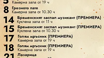 Врачанският театър през ноември- премиери, турнета и любими спектакли