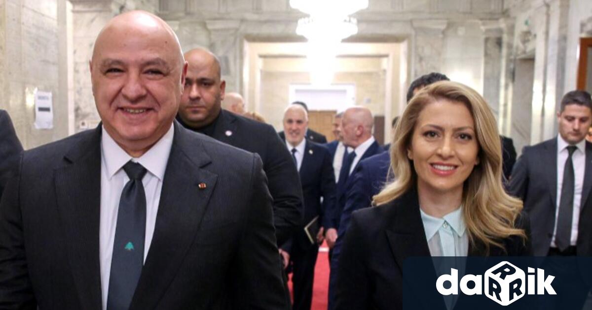 Председателят на Народното събрание Рая Назарян и президентът на Ливан