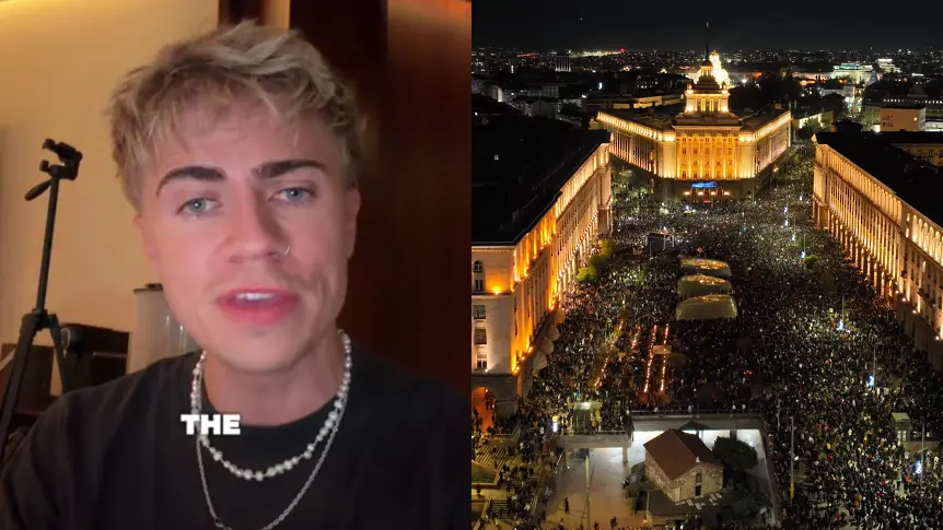 Най-популярният TikTok новинар в света направи репортаж за огромния протест в България