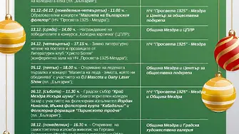 Вижте събитията от коледно-новогодишните празници в Мездра