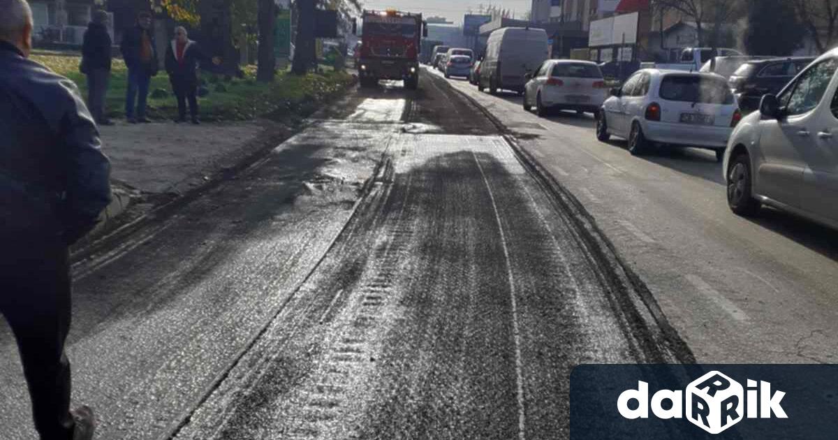 Подмяна на асфалтовата настилка на участък от ул Българска авиация