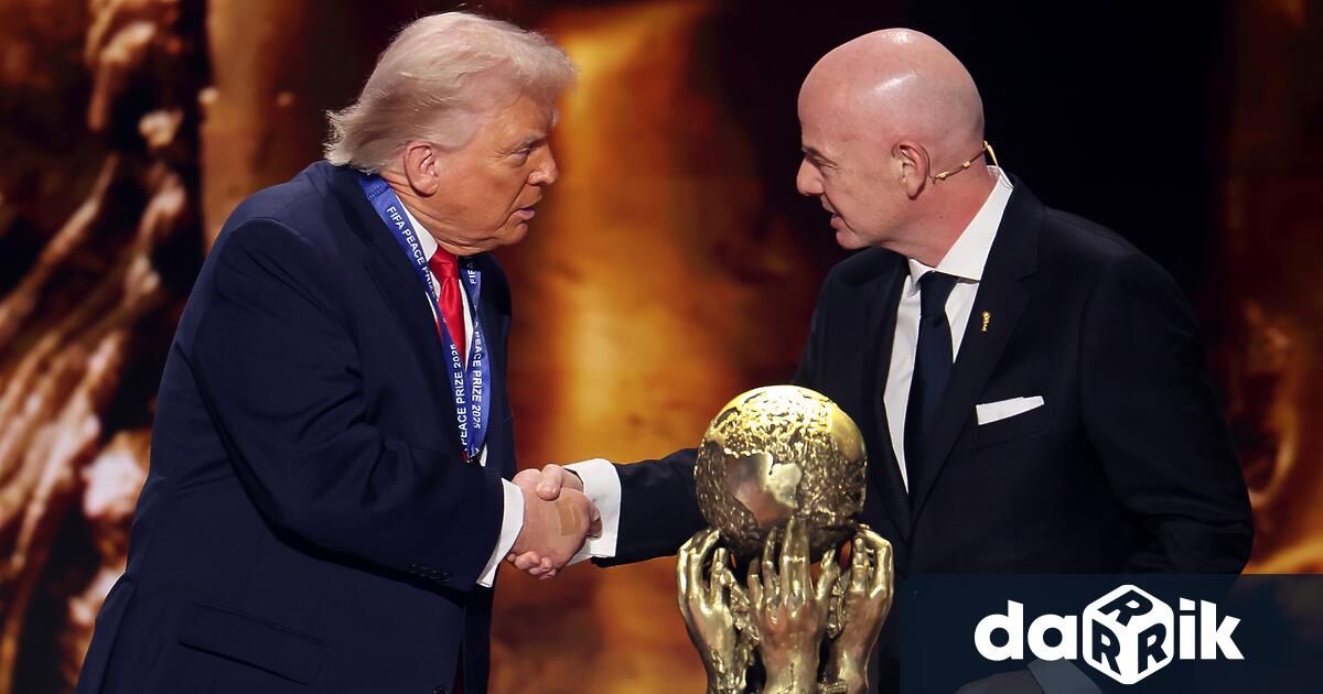 Американският президент Доналд Тръмп получи новоучреденатаНаграда за мирна Световната федерация