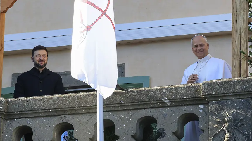 Папа Лъв 14-и посрещна Зеленски в папската резиденция край Рим