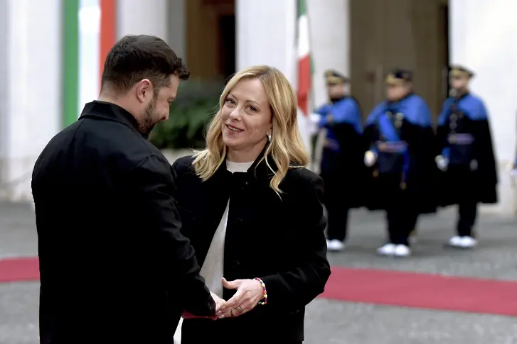 Мелони прие Зеленски в Рим