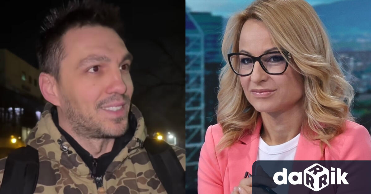 Журналистът Любомир Жечев Василев говори по време на протеста под