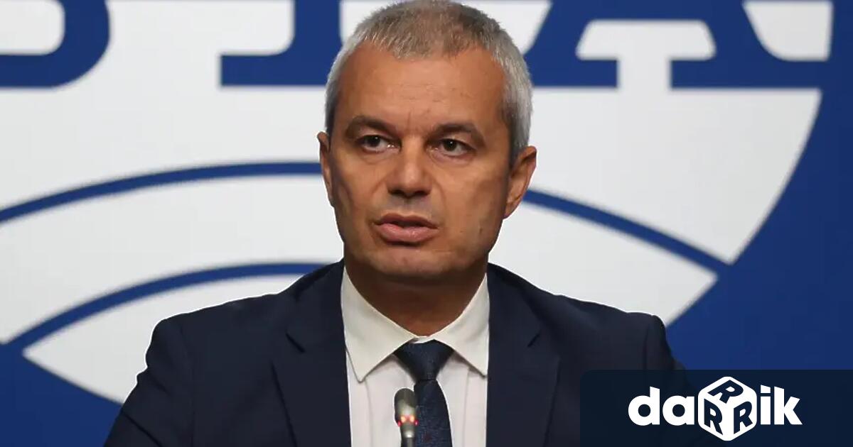 Лидерът на Възраждане Костадин Костадинов написа публикация в официалния си