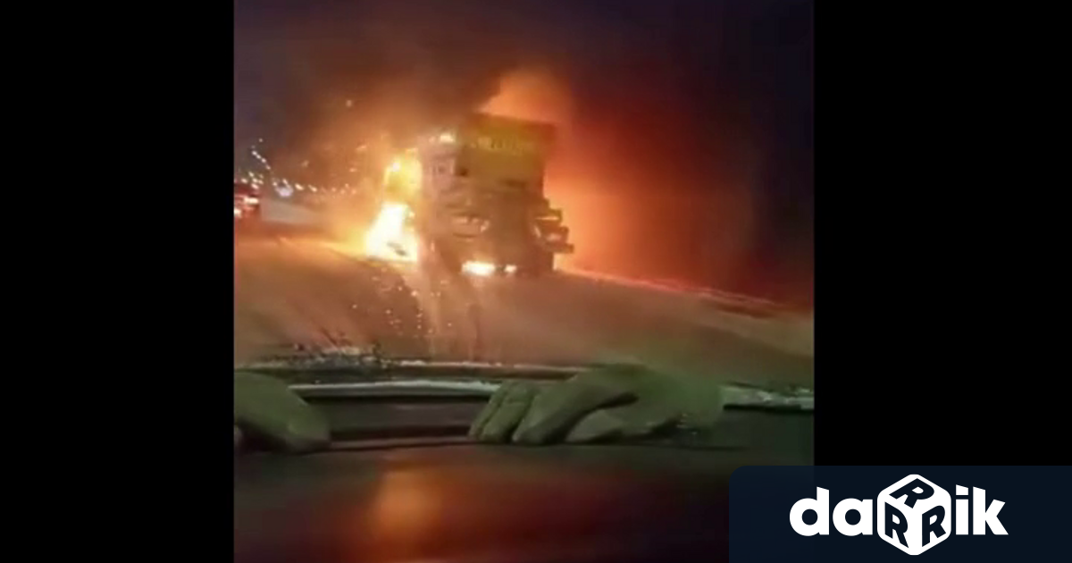 Снегорин гори Северната скоростна тангента преди кръговото кръстовище за Волуяк