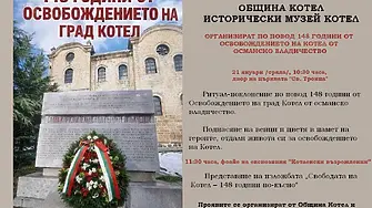 Котел отбелязва 148 години от Освобождението си