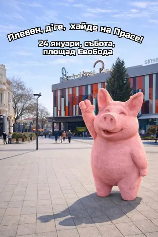  Прасето от митингите идва в град Плевен - отбрани гласа си! 