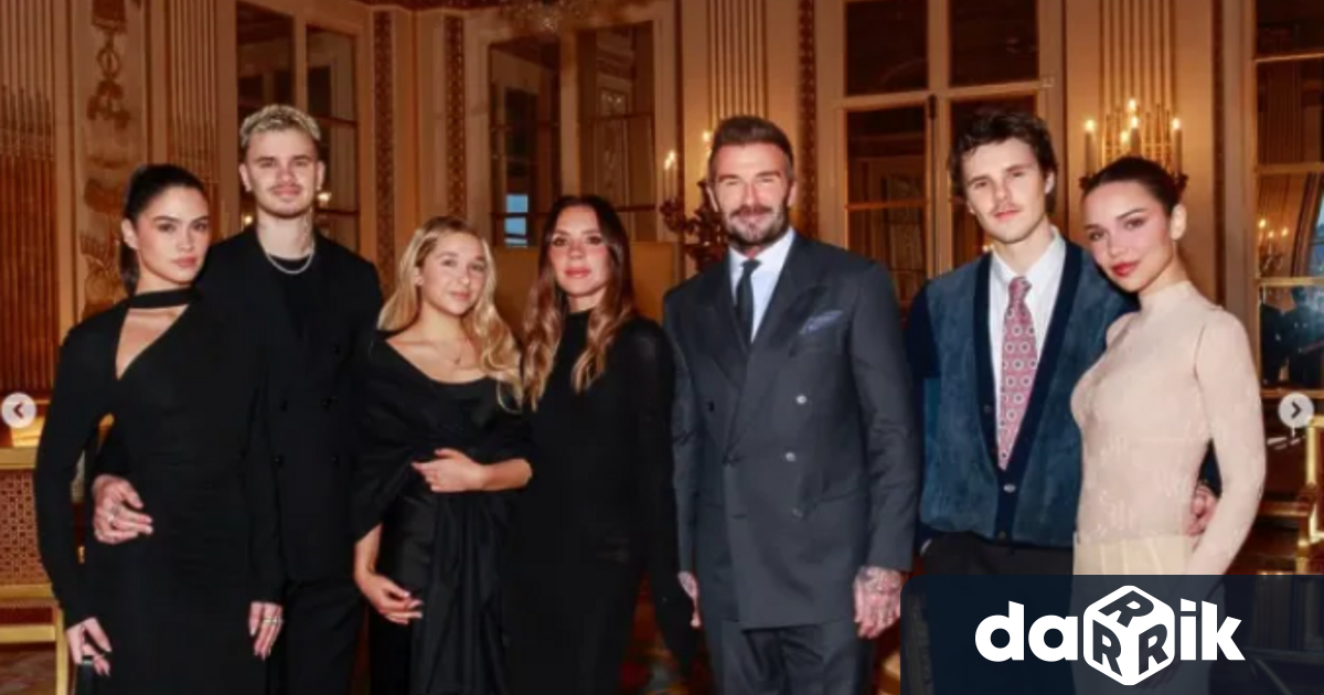 Семейство Бекъм се появи за първи път публично след разразилия