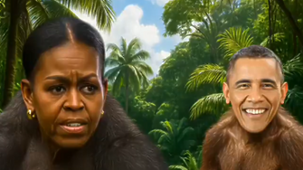 Скандално видео: Тръмп представи Обама и съпругата му като маймуни (ВИДЕО)