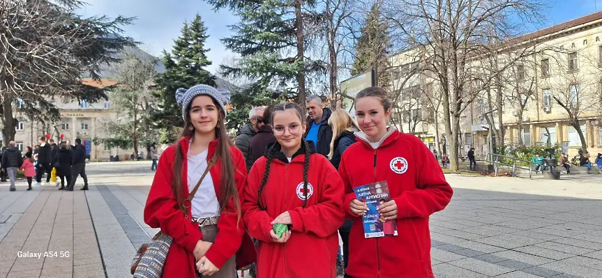 Враца почервеня от сърцата и балоните  на младежите за Деня на влюбените