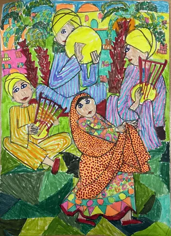 Деца от 16 държави рисуваха за конкурса „Тъпан бие, хоро се вие“