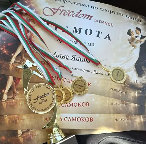 Успешно участие на първокласничка от НУ „Христо Ботев“ - Плевен във фестивала „Freedom to Dance 2026“