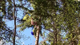 Парапланерист падна върху 20-метров бор в планината Осогово