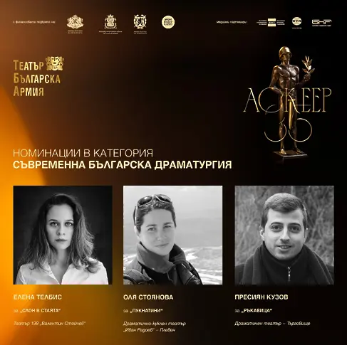 Две номинации за творци от плевенския театър за наградите „Аскеер`2026“