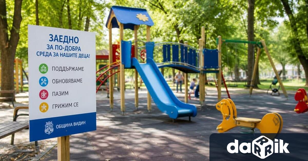 Община Видин подменя детски площадки в парковете кварталите и детските
