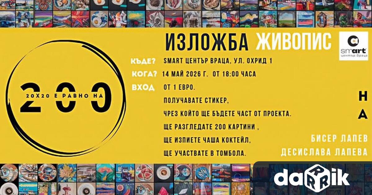 Pop up изложбата 20x20 е равно на 200 на Десислава Лапева